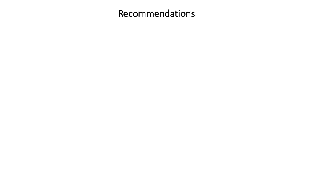 recommendations recommendations