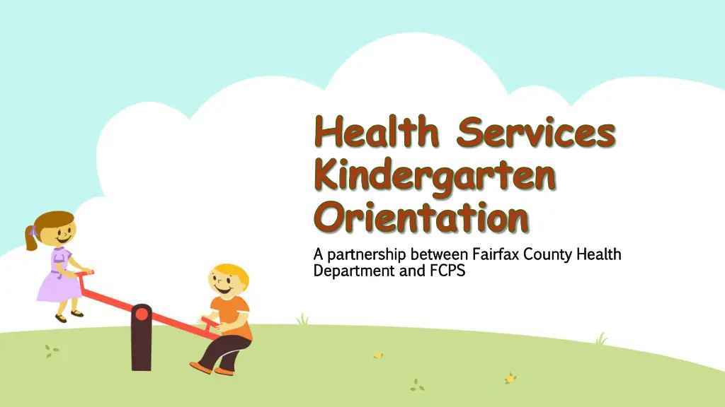 health services kindergarten orientation