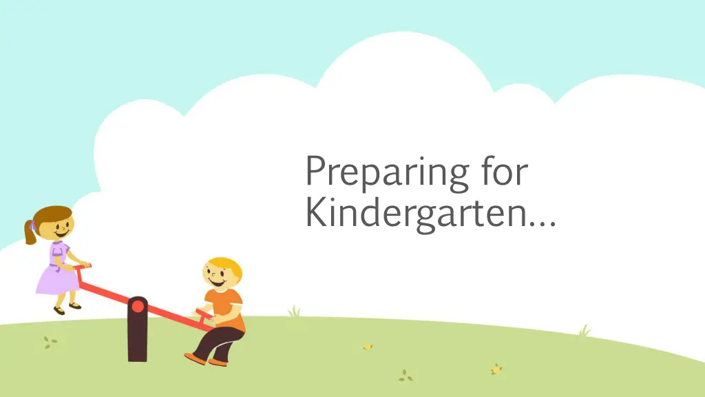 preparing for kindergarten