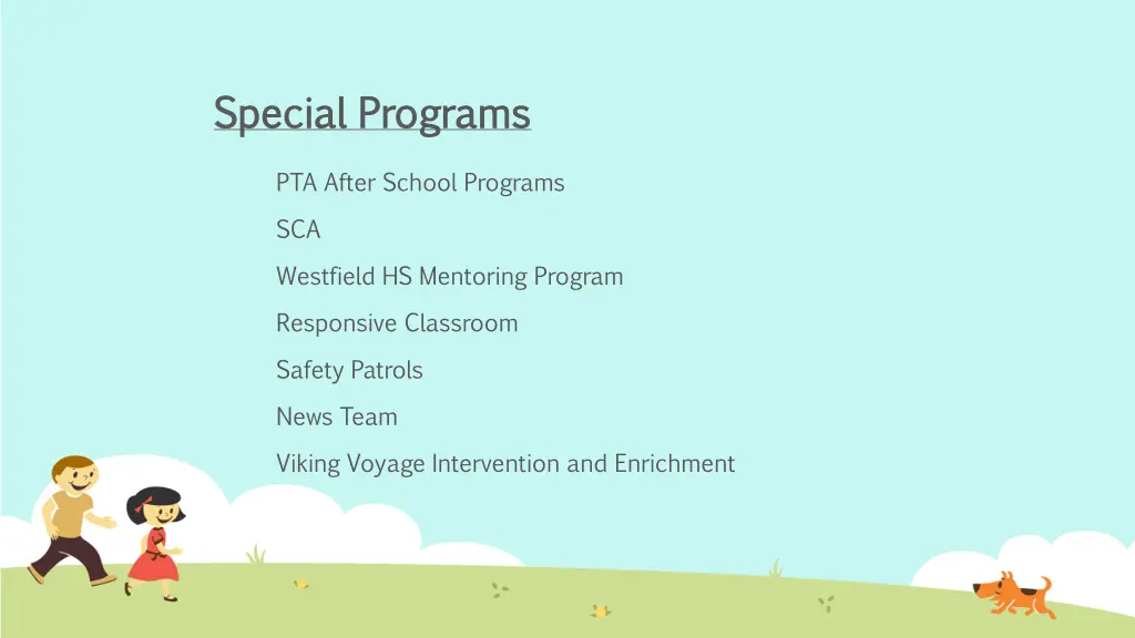 special programs special programs
