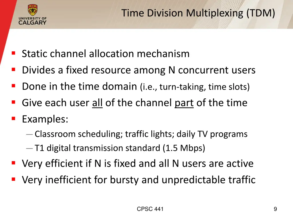time division multiplexing tdm