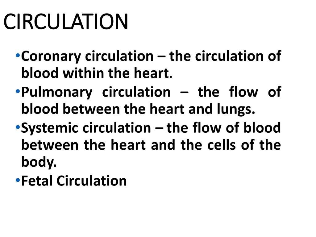 circulation circulation