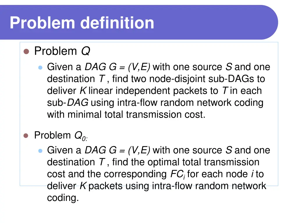 problem definition
