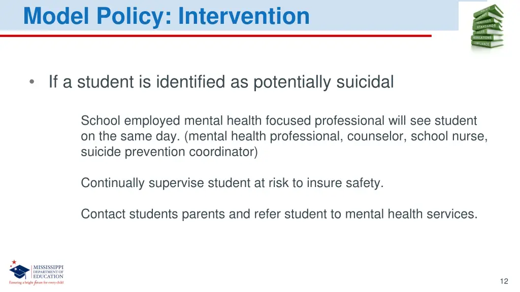 model policy intervention