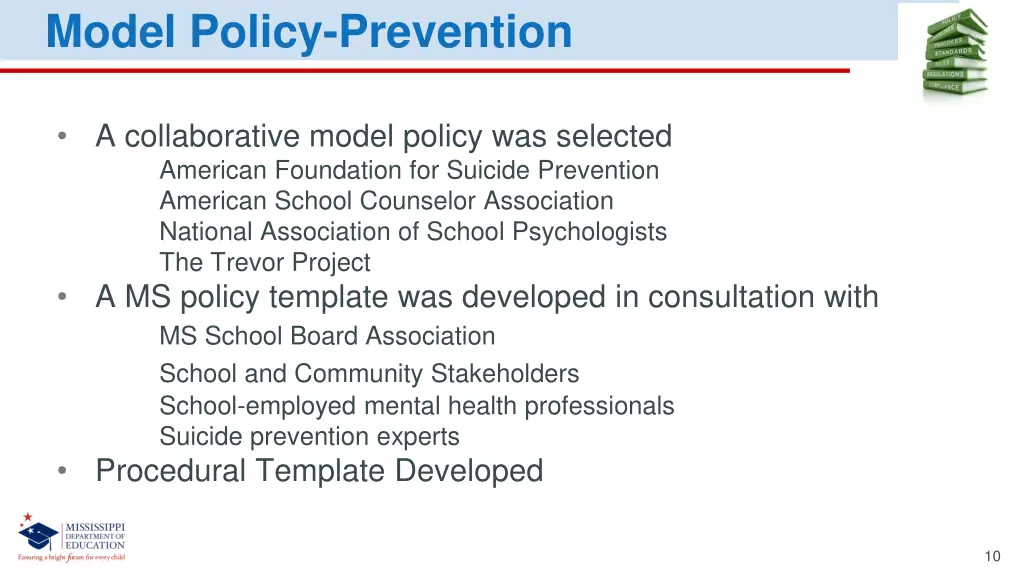 model policy prevention