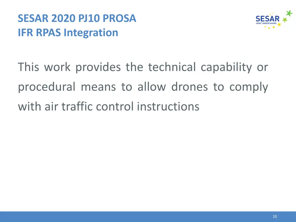 sesar 2020 pj10 prosa ifr rpas integration 1
