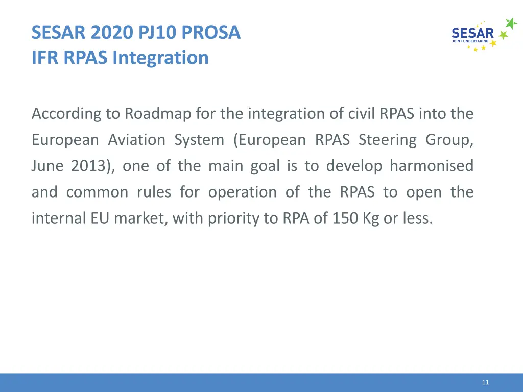 sesar 2020 pj10 prosa ifr rpas integration 2