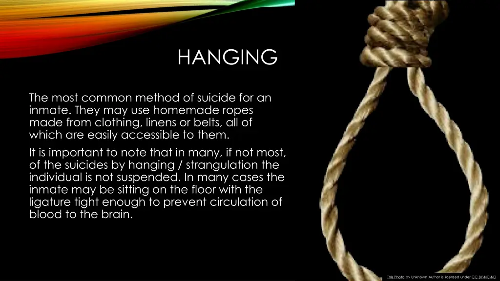 hanging