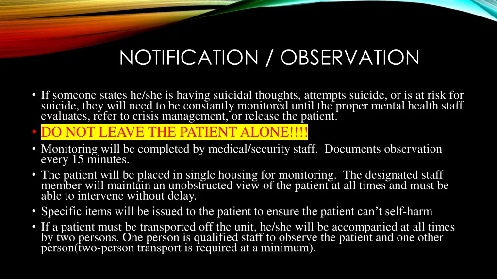 notification observation