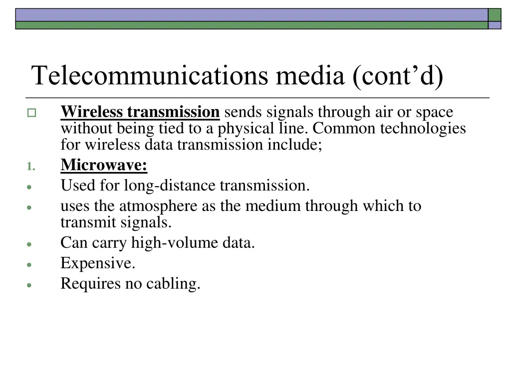 telecommunications media cont d 1