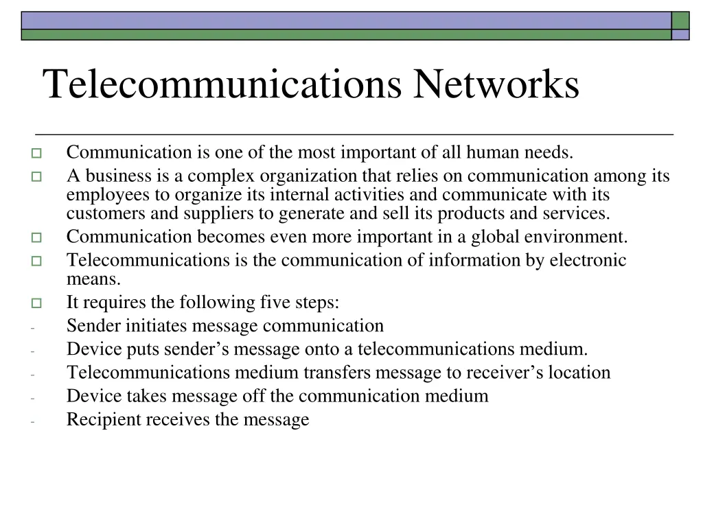 telecommunications networks