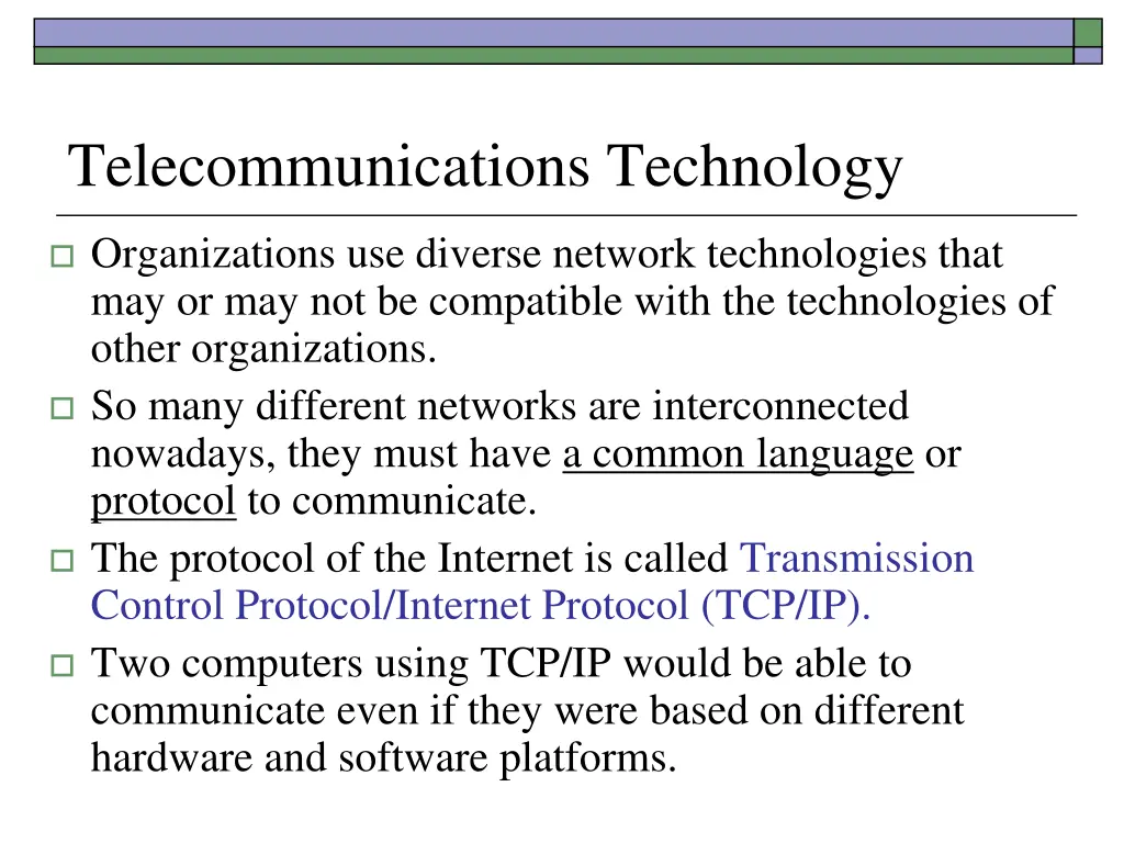 telecommunications technology