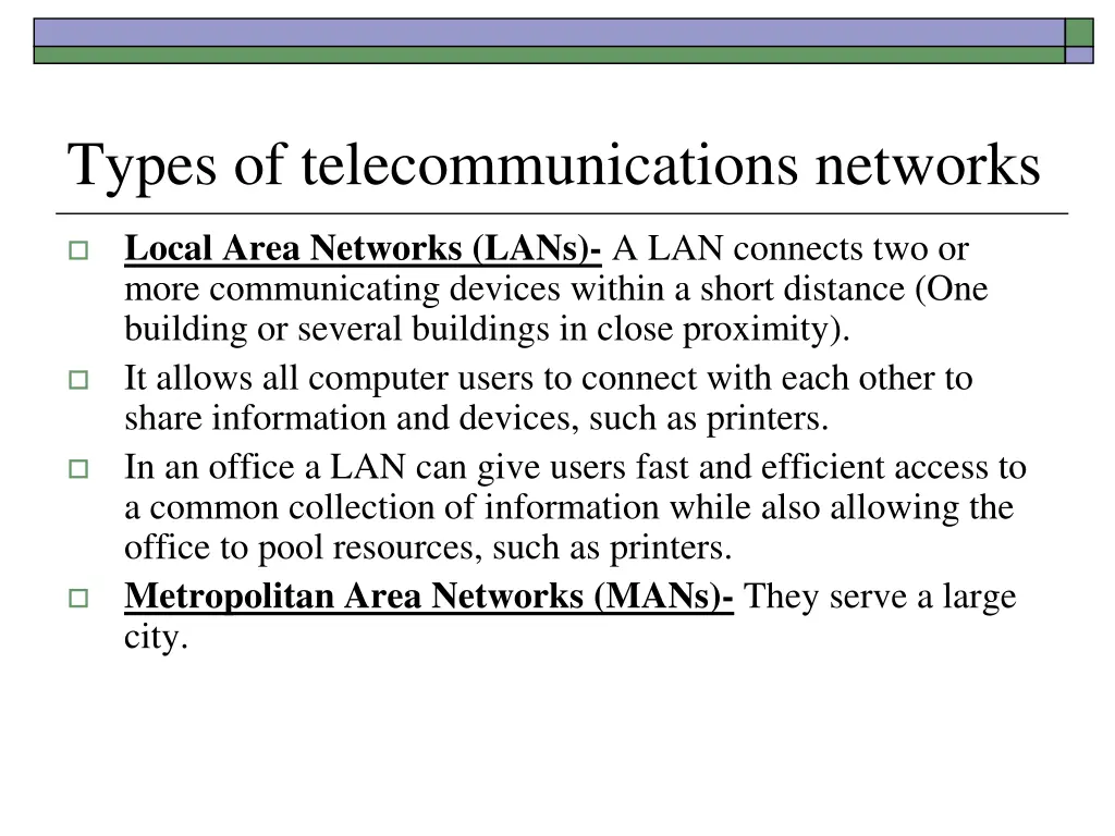 types of telecommunications networks 2