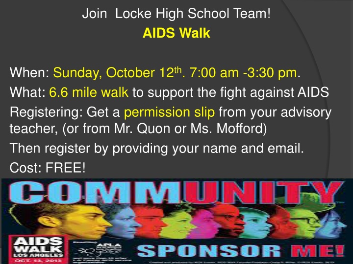 join locke high school team aids walk