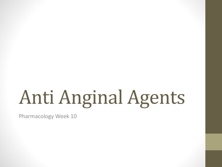anti anginal agents