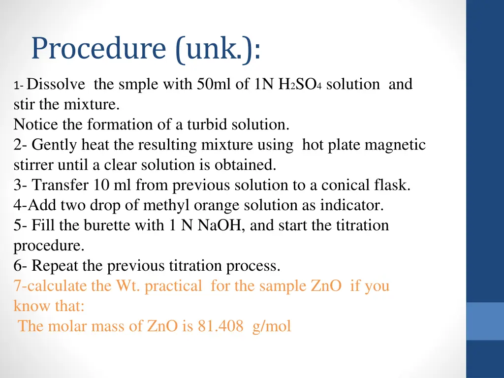procedure unk