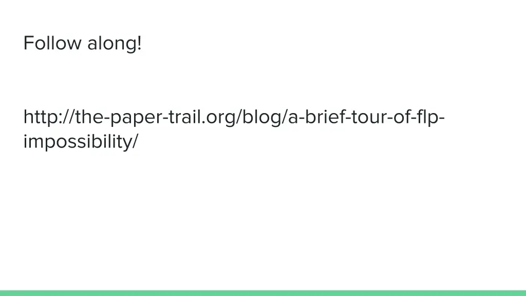 follow along
