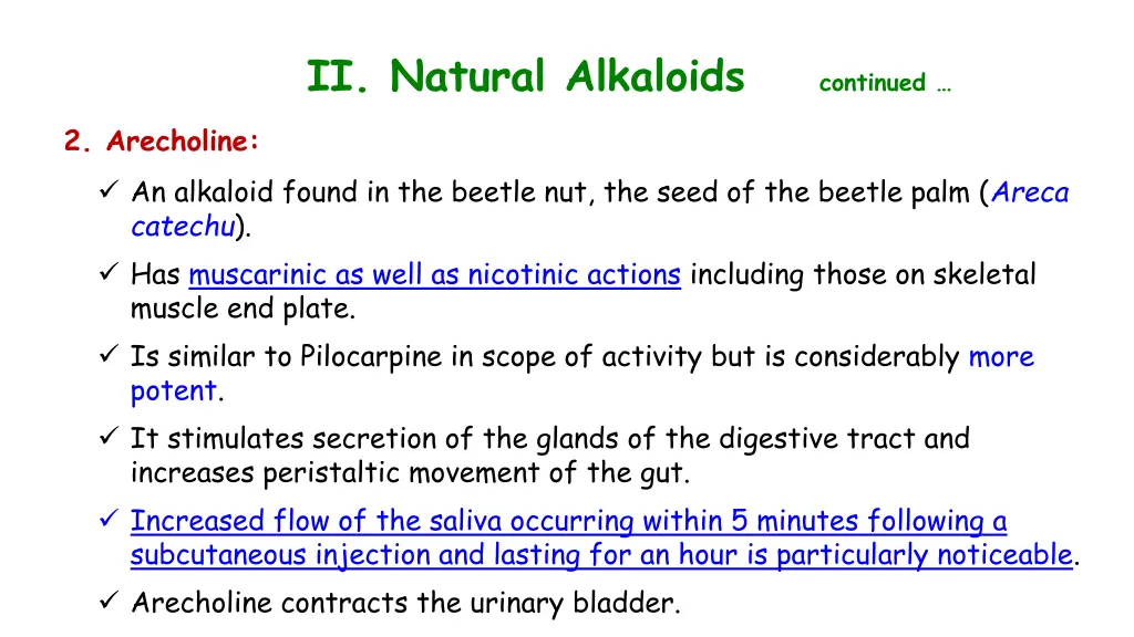 ii natural alkaloids continued