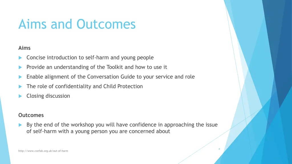 aims and outcomes