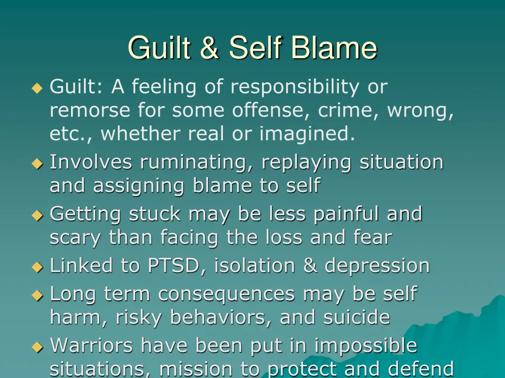 guilt self blame