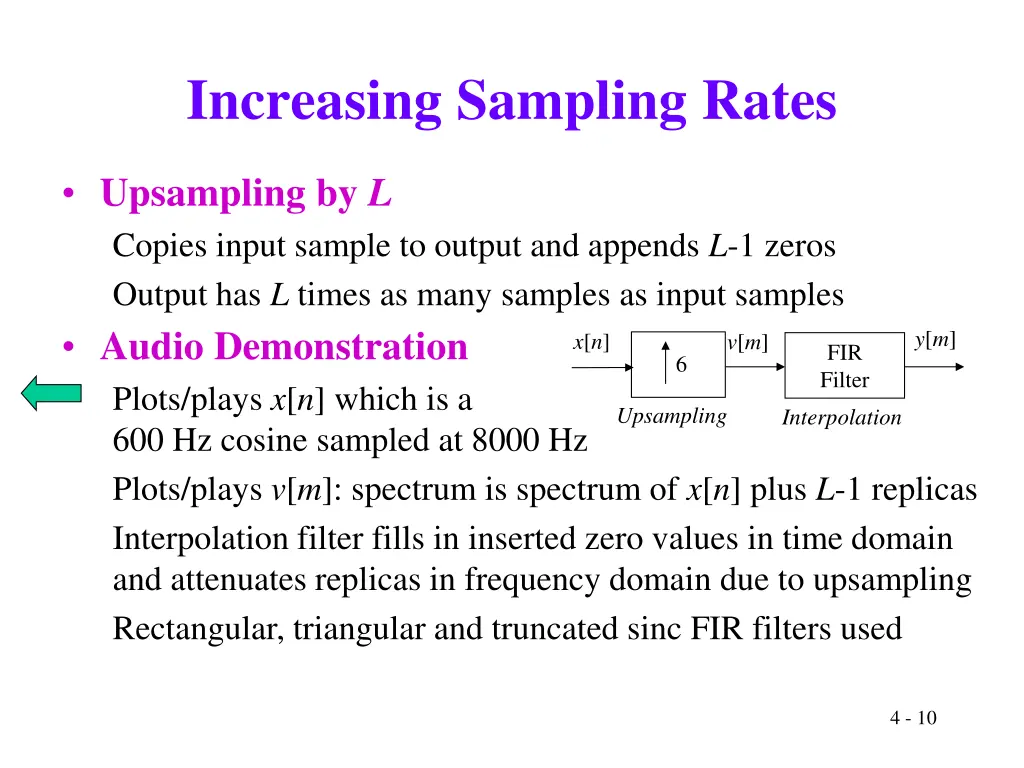 increasing sampling rates 1