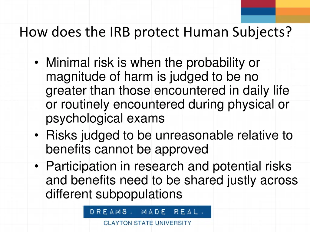 how does the irb protect human subjects 1