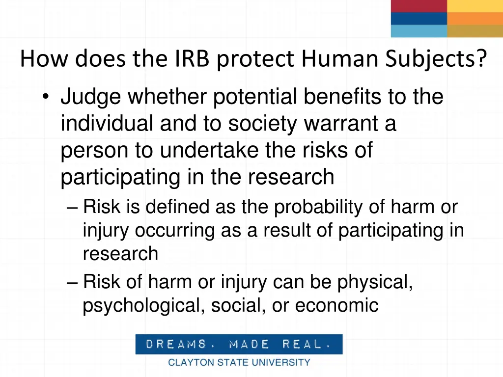 how does the irb protect human subjects judge