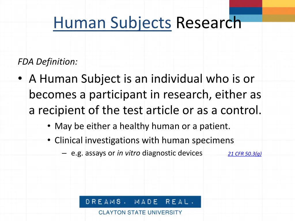 human subjects research 1