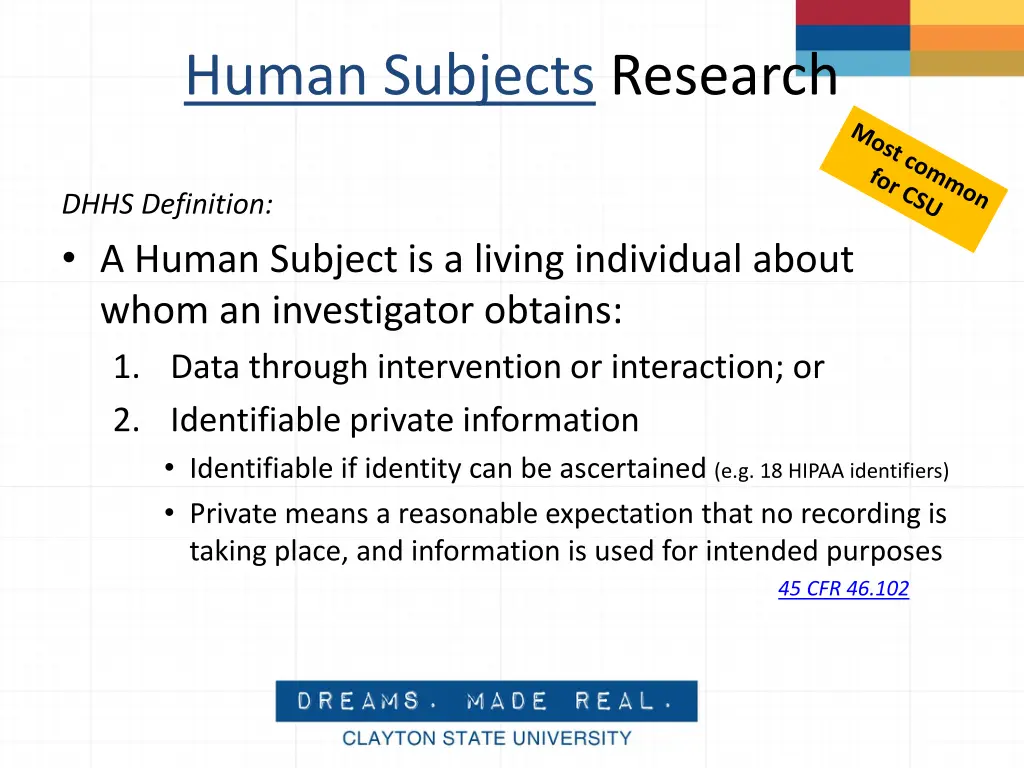 human subjects research