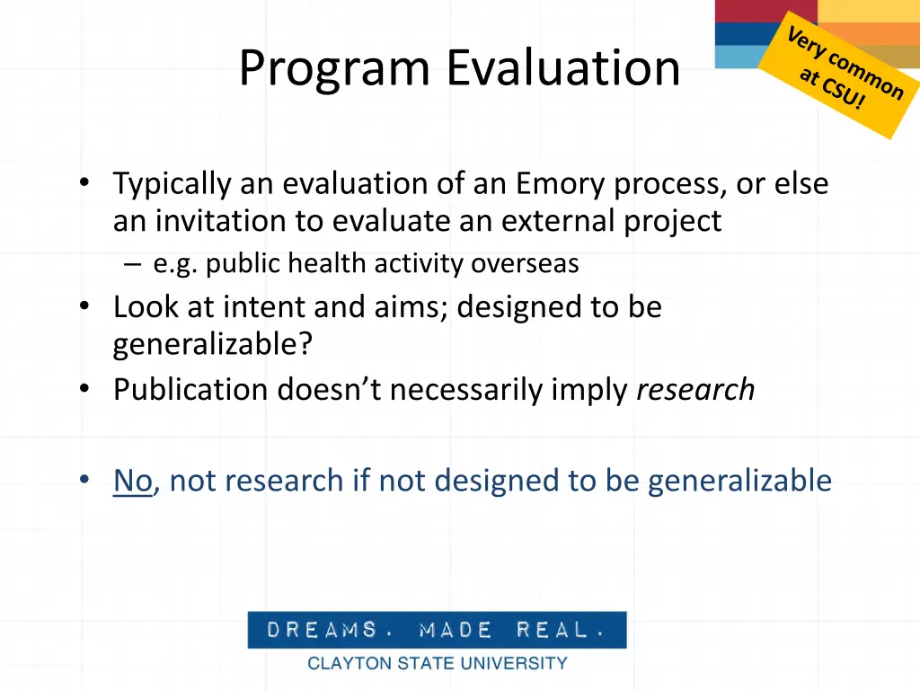 program evaluation