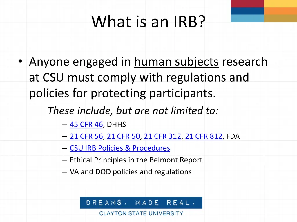 what is an irb 1
