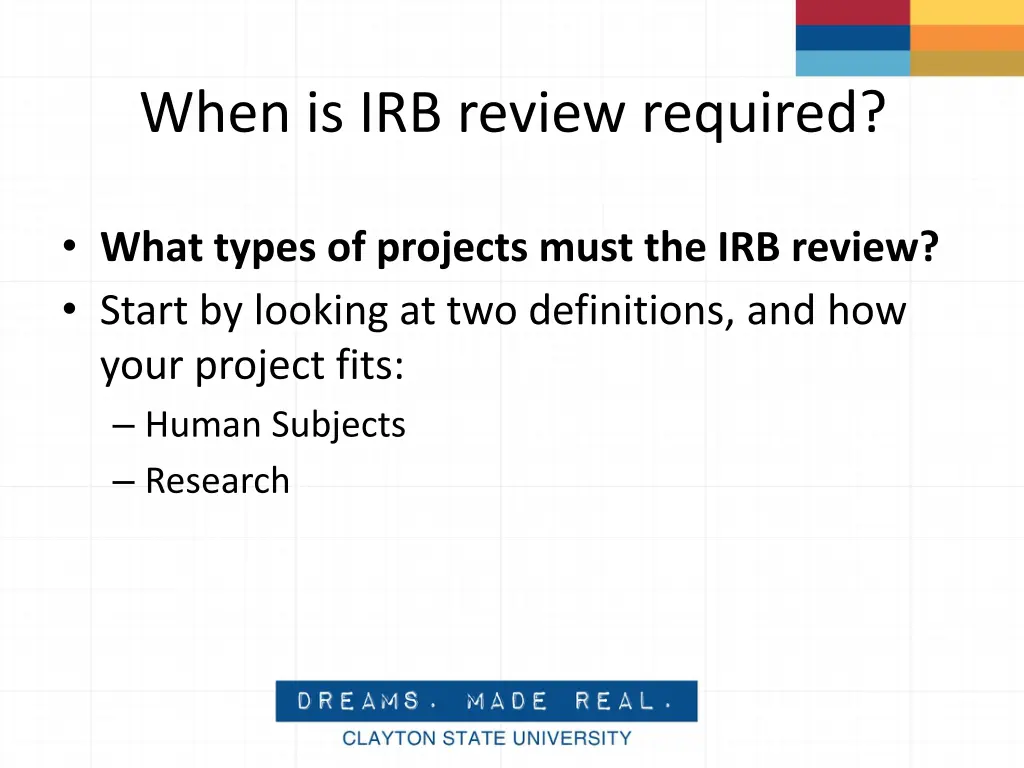 when is irb review required