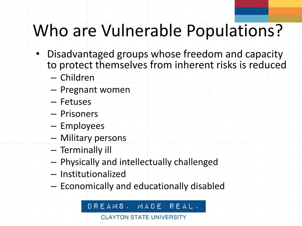 who are vulnerable populations