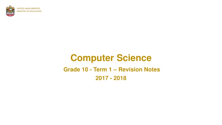 computer science grade 10 term 1 revision notes
