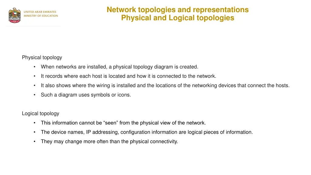 network topologies and representations physical