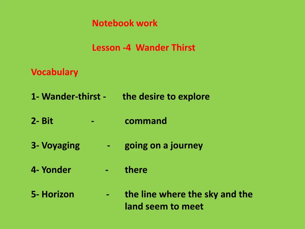 notebook work