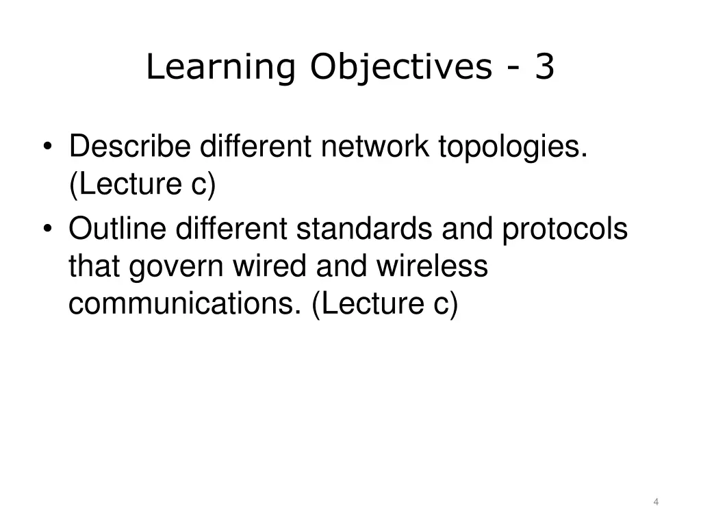 learning objectives 3