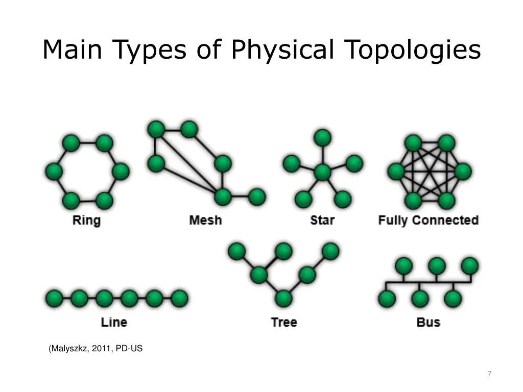 main types of physical topologies