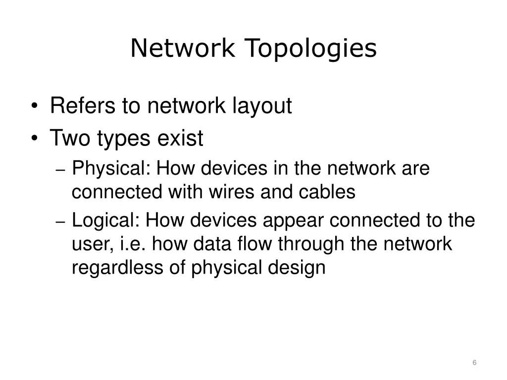 network topologies