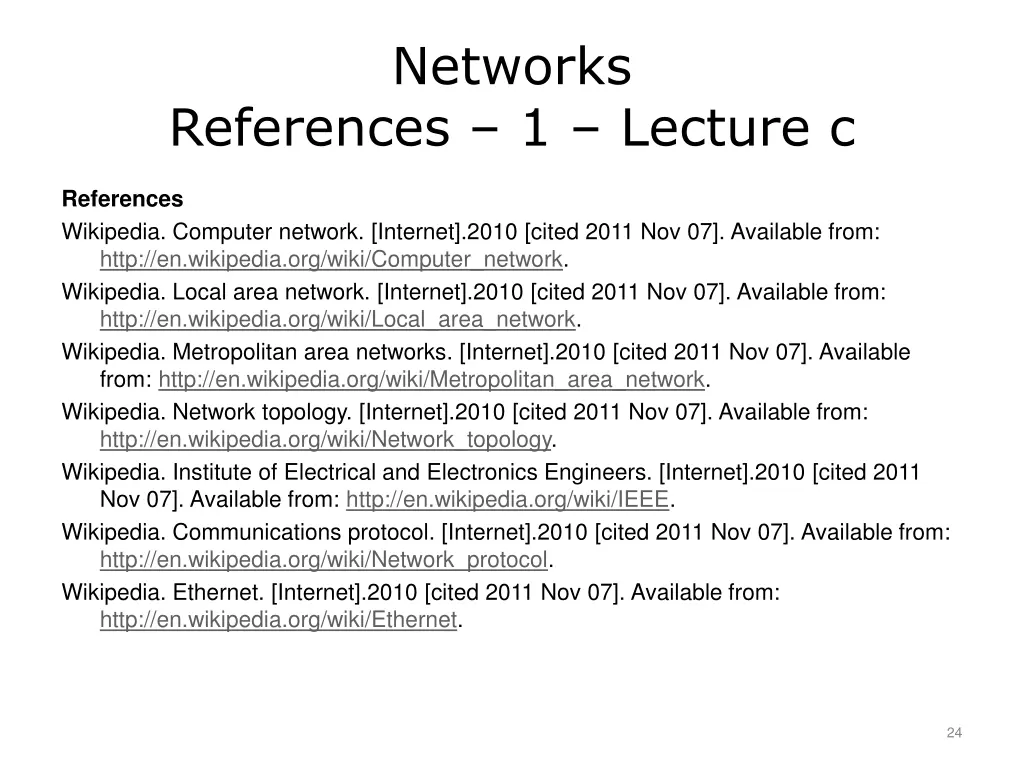 networks 1