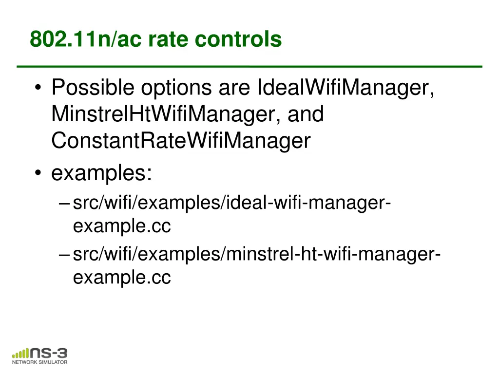 802 11n ac rate controls