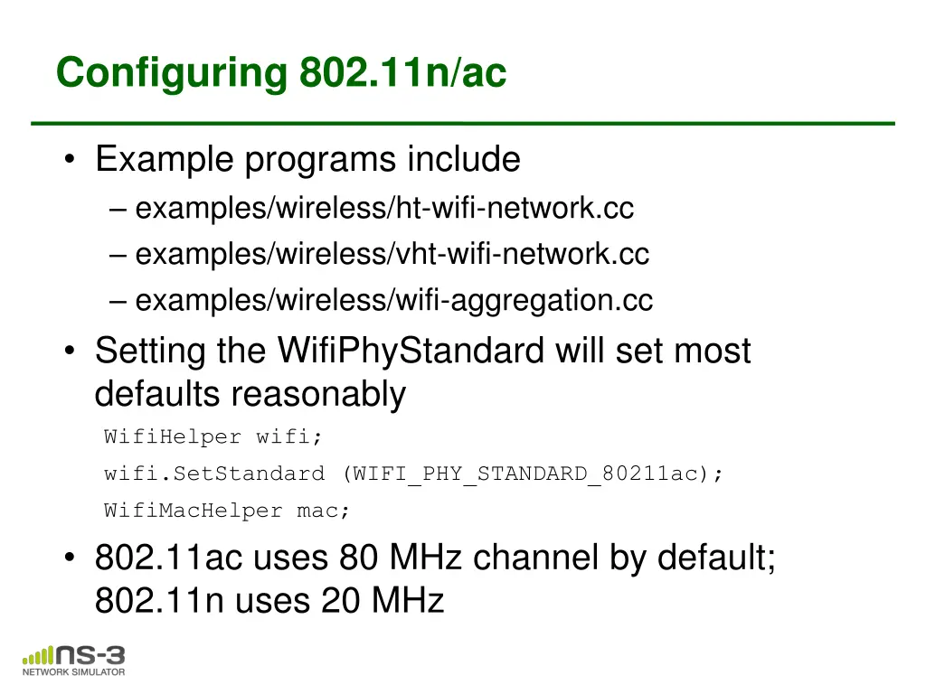 configuring 802 11n ac