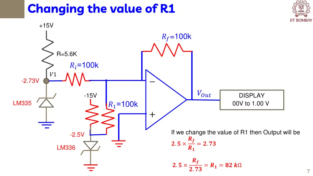 changing the value of r1