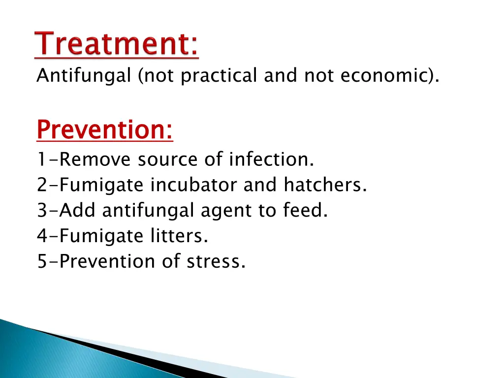 antifungal not practical and not economic