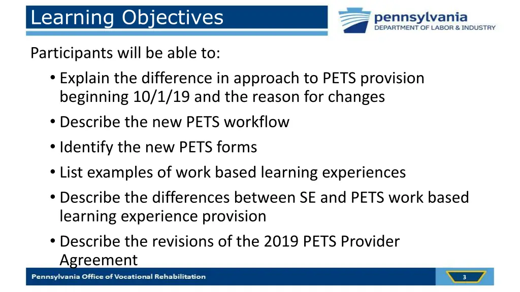learning objectives