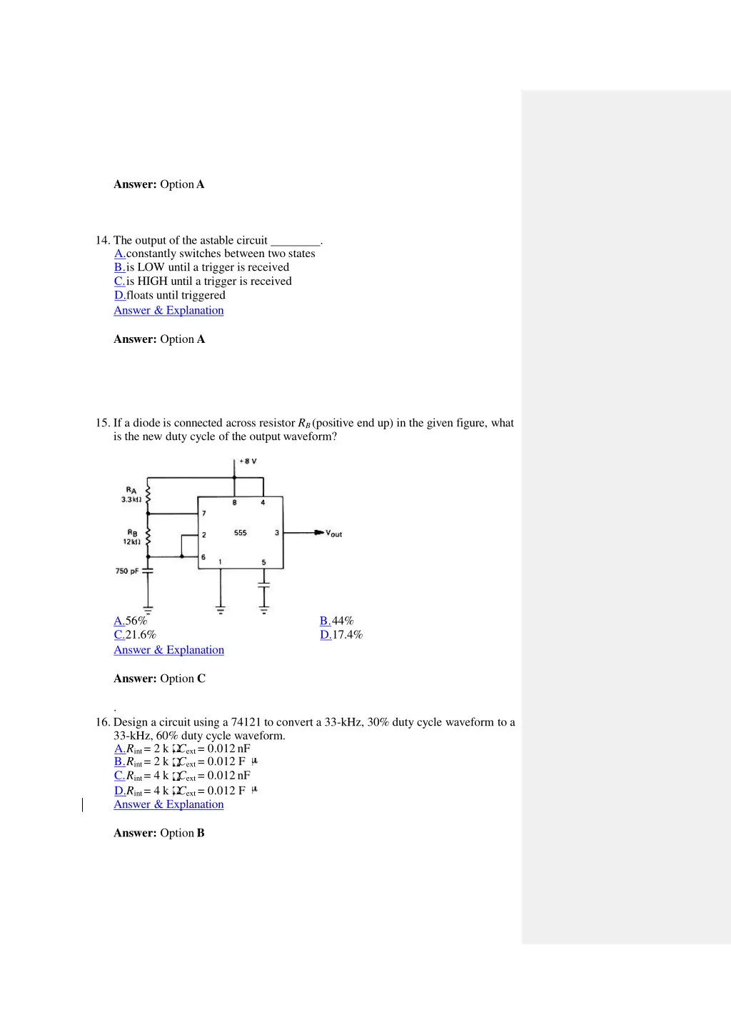 answer option a