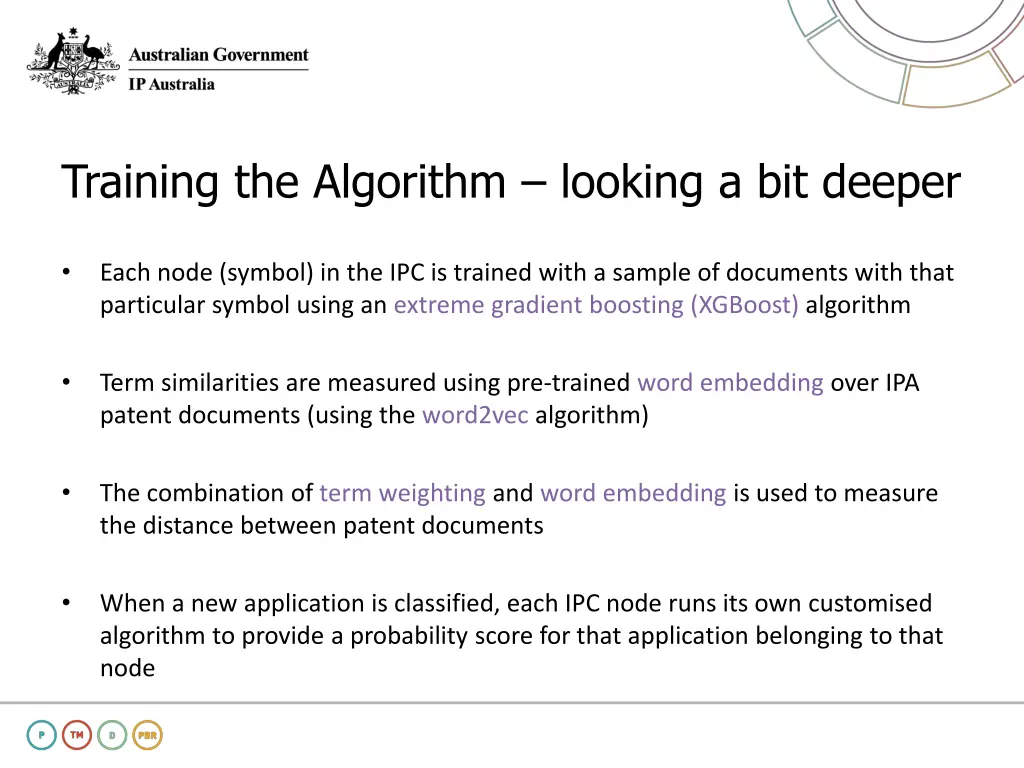 training the algorithm looking a bit deeper