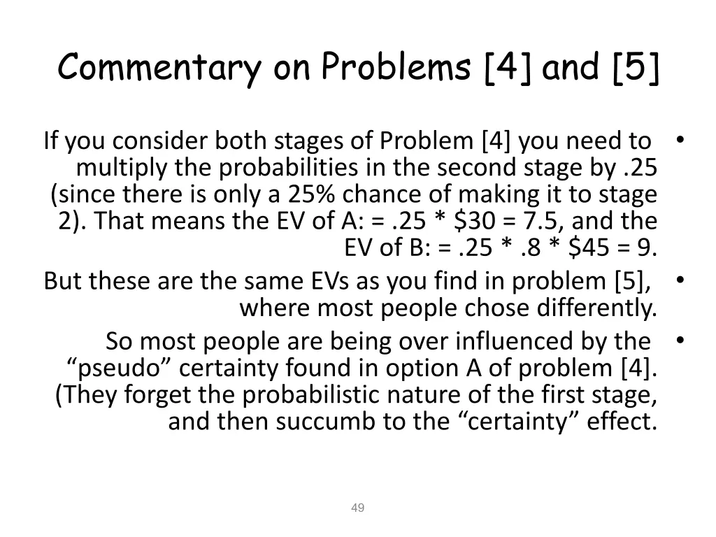 commentary on problems 4 and 5