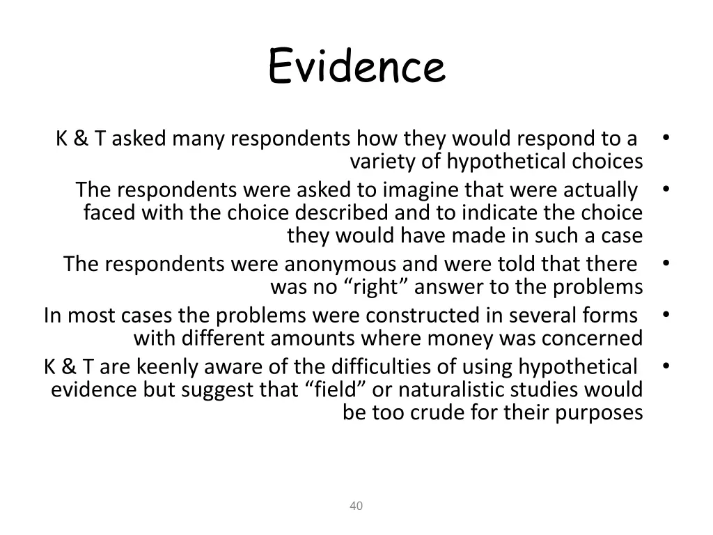 evidence