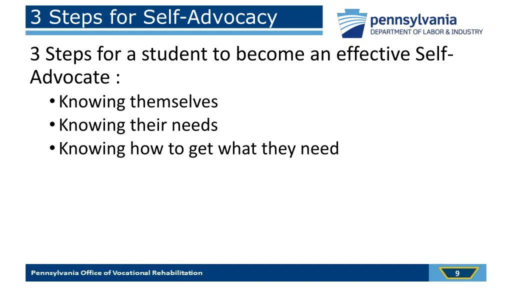 3 steps for self advocacy